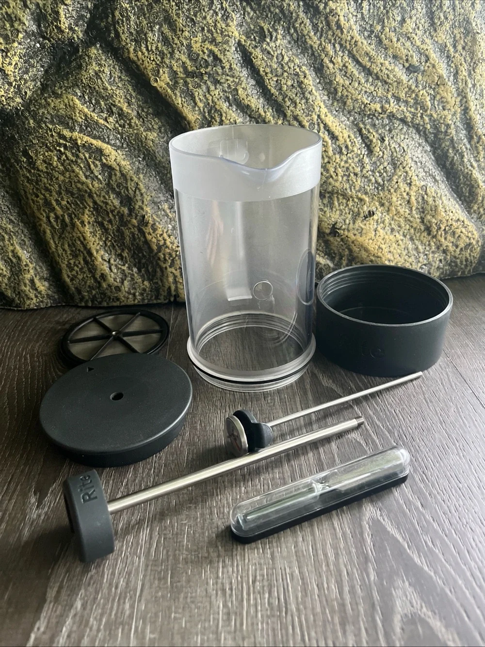 Rite French Press Coffee Brewer - with Hourglass timer and temp indicator.